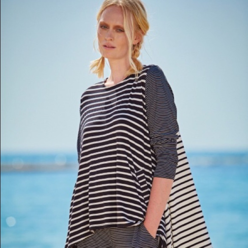 Alembika Button Back Stripe Tunic XL